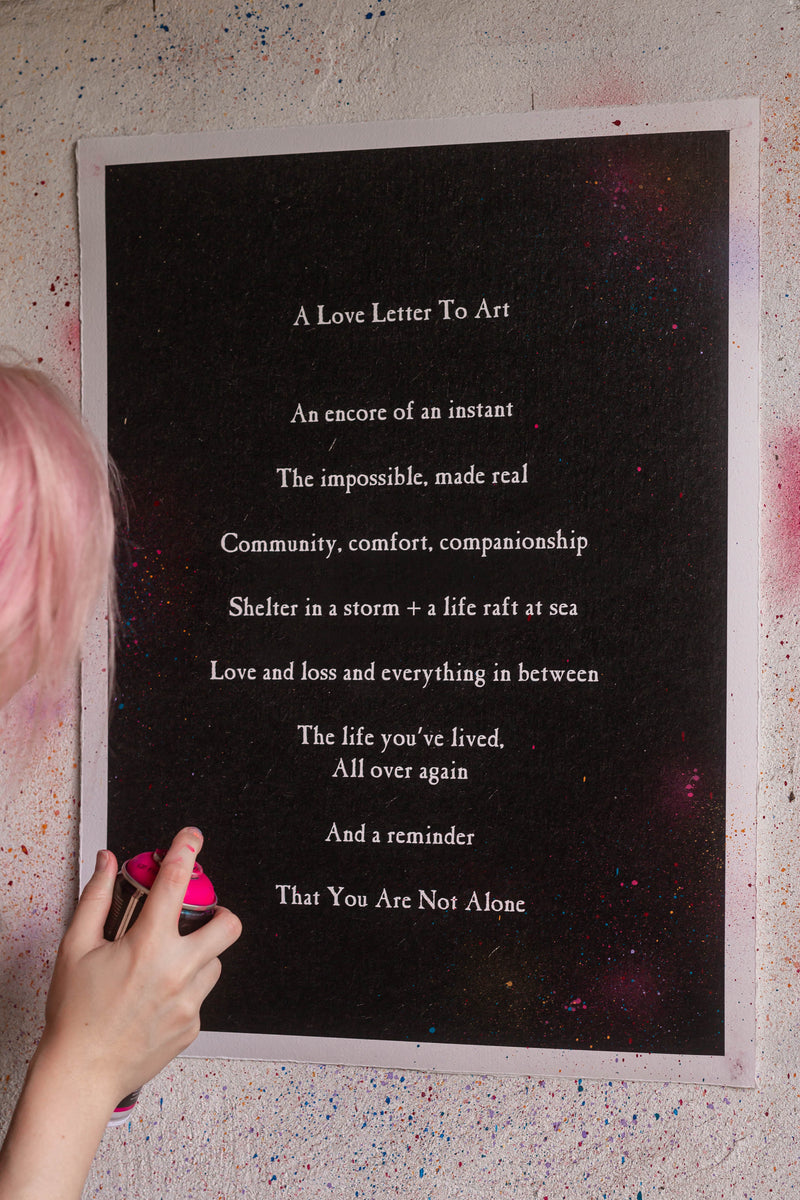 Hand Painted Love Letter To Art